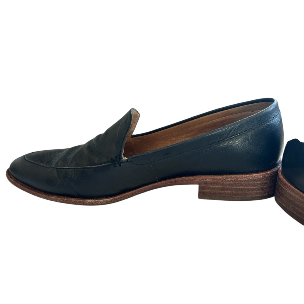 Madewell The Frances Black Leather Almond Toe Slip On Loafer Women’s Size 7.5 - Picture 9 of 10